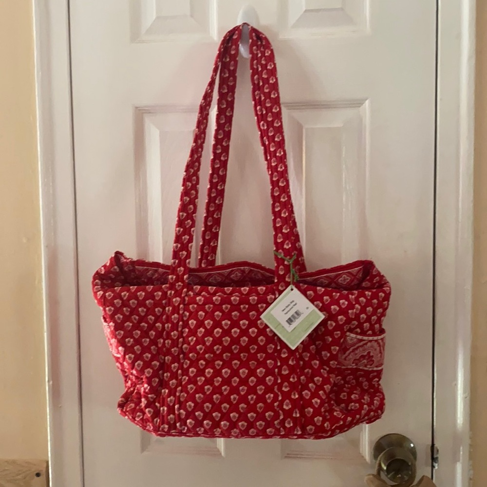 Vera Bradley Nantucket Red diaper bag NWT
